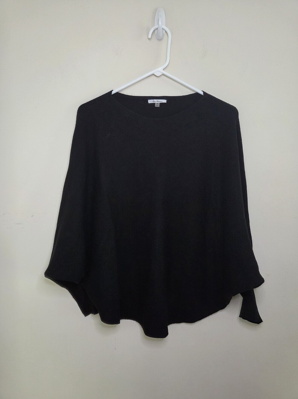 Women's Vila Milano Black Drop Sleeve Sweater Sz Medium